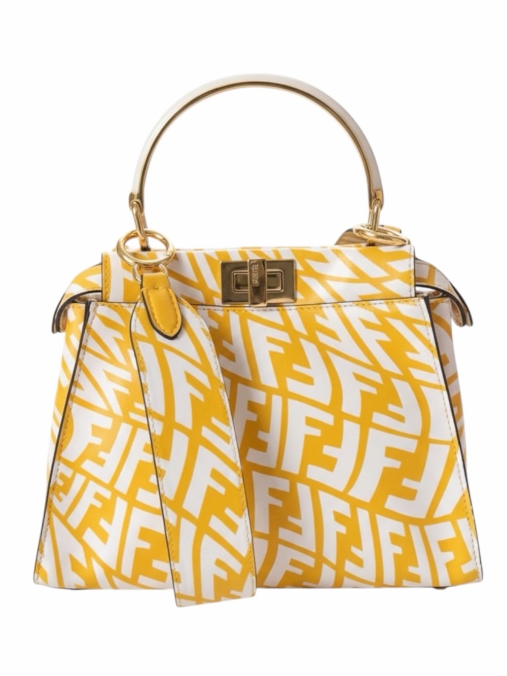 Fendi Peekaboo ISeeU Mini FF Vertigo Sarah Coleman Mimosa White